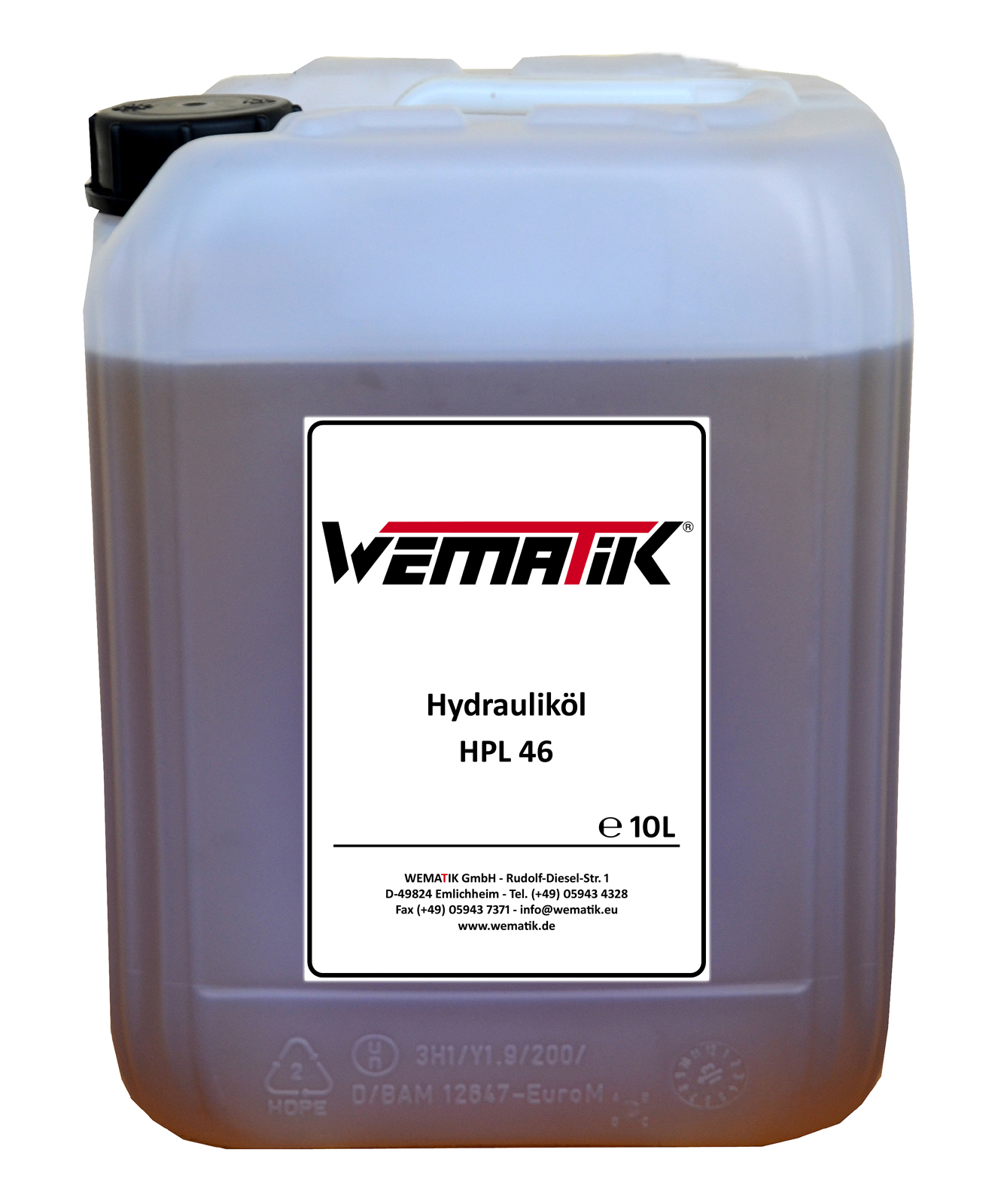 Hydraulische olie HPL46 10 liter incl. oliebus